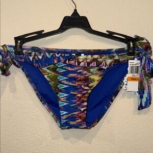 NWT Becca Tie Side bikini bottom size Small